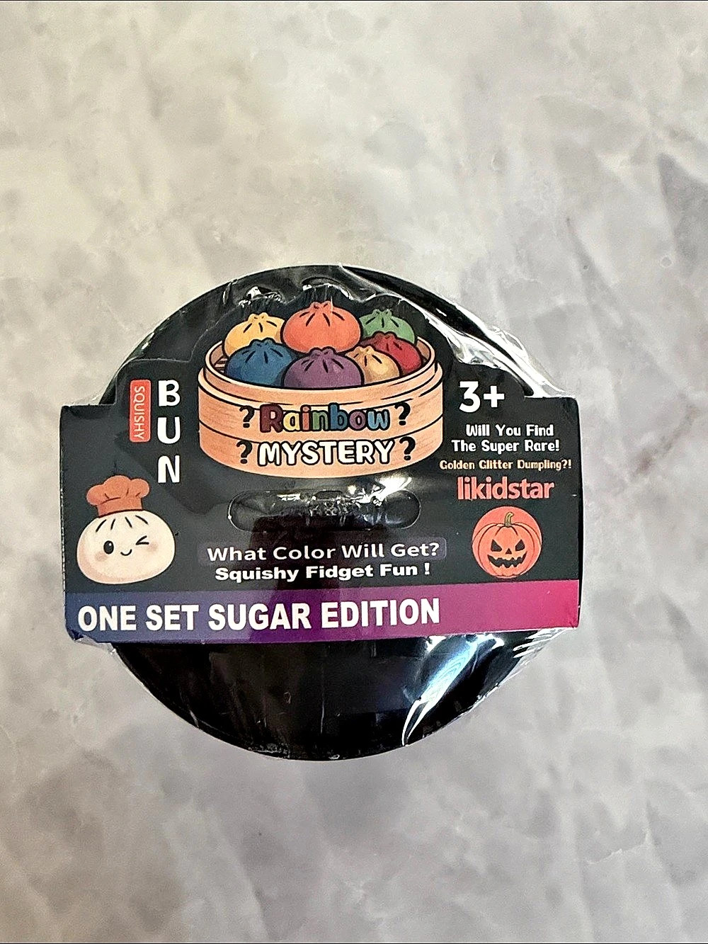 Rainbow Mystery Sugar Edition Mystery squishy bun dumpling NWT Halloween